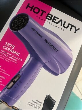 Purple blow dryer